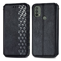 Coque Portefeuille Livre Cuir Etui Clapet S01D pour Motorola Moto E20 Noir