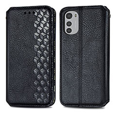 Coque Portefeuille Livre Cuir Etui Clapet S01D pour Motorola Moto E32 Noir