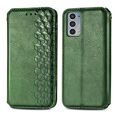 Coque Portefeuille Livre Cuir Etui Clapet S01D pour Motorola Moto Edge 20 5G Vert