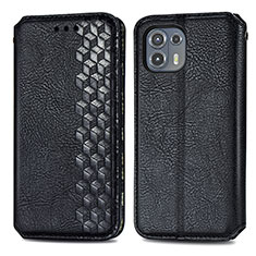 Coque Portefeuille Livre Cuir Etui Clapet S01D pour Motorola Moto Edge 20 Lite 5G Noir