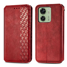 Coque Portefeuille Livre Cuir Etui Clapet S01D pour Motorola Moto Edge (2023) 5G Rouge