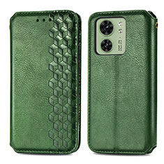 Coque Portefeuille Livre Cuir Etui Clapet S01D pour Motorola Moto Edge (2023) 5G Vert