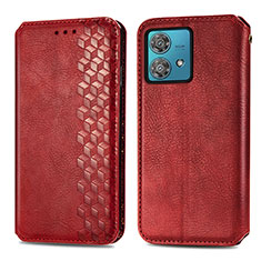 Coque Portefeuille Livre Cuir Etui Clapet S01D pour Motorola Moto Edge 40 Neo 5G Rouge