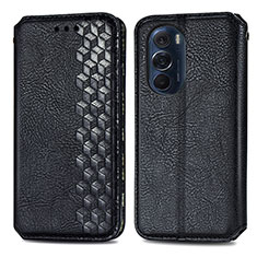 Coque Portefeuille Livre Cuir Etui Clapet S01D pour Motorola Moto Edge Plus (2022) 5G Noir