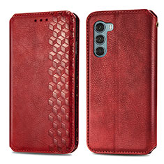 Coque Portefeuille Livre Cuir Etui Clapet S01D pour Motorola Moto Edge S30 5G Rouge