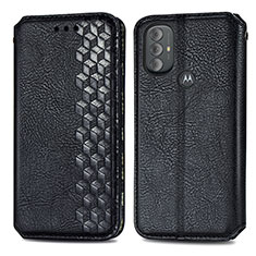 Coque Portefeuille Livre Cuir Etui Clapet S01D pour Motorola Moto G Power (2022) Noir