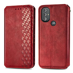 Coque Portefeuille Livre Cuir Etui Clapet S01D pour Motorola Moto G Power (2022) Rouge