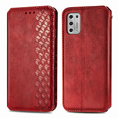 Coque Portefeuille Livre Cuir Etui Clapet S01D pour Motorola Moto G Stylus (2021) Rouge