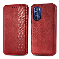 Coque Portefeuille Livre Cuir Etui Clapet S01D pour Motorola Moto G Stylus (2022) 4G Rouge