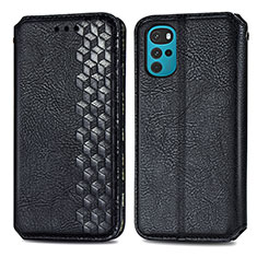 Coque Portefeuille Livre Cuir Etui Clapet S01D pour Motorola Moto G22 Noir