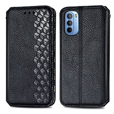 Coque Portefeuille Livre Cuir Etui Clapet S01D pour Motorola Moto G31 Noir