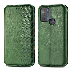 Coque Portefeuille Livre Cuir Etui Clapet S01D pour Motorola Moto G50 Vert