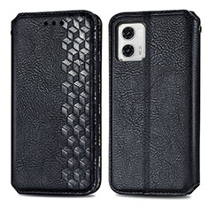 Coque Portefeuille Livre Cuir Etui Clapet S01D pour Motorola Moto G73 5G Noir