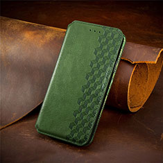 Coque Portefeuille Livre Cuir Etui Clapet S01D pour Nokia C210 Vert