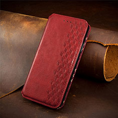 Coque Portefeuille Livre Cuir Etui Clapet S01D pour Nokia C32 Rouge