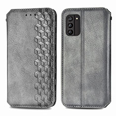 Coque Portefeuille Livre Cuir Etui Clapet S01D pour Nokia G100 Gris