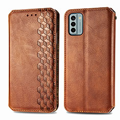 Coque Portefeuille Livre Cuir Etui Clapet S01D pour Nokia G22 Marron