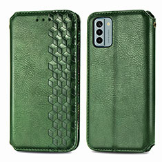 Coque Portefeuille Livre Cuir Etui Clapet S01D pour Nokia G22 Vert