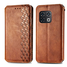 Coque Portefeuille Livre Cuir Etui Clapet S01D pour OnePlus 10 Pro 5G Marron