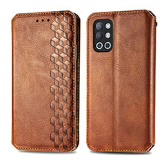 Coque Portefeuille Livre Cuir Etui Clapet S01D pour OnePlus 9R 5G Marron