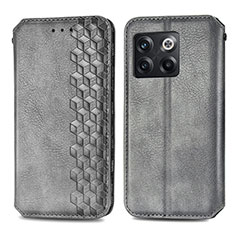 Coque Portefeuille Livre Cuir Etui Clapet S01D pour OnePlus Ace Pro 5G Gris