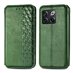 Coque Portefeuille Livre Cuir Etui Clapet S01D pour OnePlus Ace Pro 5G Vert