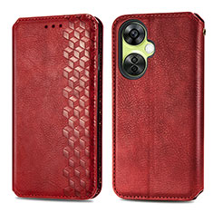 Coque Portefeuille Livre Cuir Etui Clapet S01D pour OnePlus Nord CE 3 5G Rouge