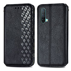 Coque Portefeuille Livre Cuir Etui Clapet S01D pour OnePlus Nord CE 5G Noir