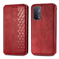 Coque Portefeuille Livre Cuir Etui Clapet S01D pour OnePlus Nord N200 5G Rouge