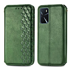 Coque Portefeuille Livre Cuir Etui Clapet S01D pour Oppo A16s Vert