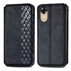 Coque Portefeuille Livre Cuir Etui Clapet S01D pour Oppo A17K Noir