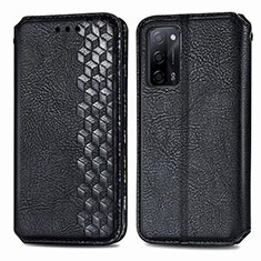 Coque Portefeuille Livre Cuir Etui Clapet S01D pour Oppo A53s 5G Noir