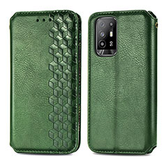 Coque Portefeuille Livre Cuir Etui Clapet S01D pour Oppo A94 5G Vert