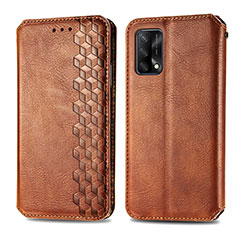 Coque Portefeuille Livre Cuir Etui Clapet S01D pour Oppo F19 Marron