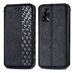 Coque Portefeuille Livre Cuir Etui Clapet S01D pour Oppo F19 Noir