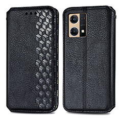 Coque Portefeuille Livre Cuir Etui Clapet S01D pour Oppo F21 Pro 4G Noir