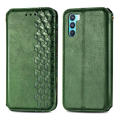 Coque Portefeuille Livre Cuir Etui Clapet S01D pour Oppo K9 Pro 5G Vert