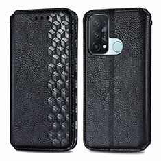 Coque Portefeuille Livre Cuir Etui Clapet S01D pour Oppo Reno5 A Noir