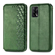 Coque Portefeuille Livre Cuir Etui Clapet S01D pour Oppo Reno6 Lite Vert