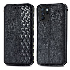 Coque Portefeuille Livre Cuir Etui Clapet S01D pour Oppo Reno6 Z 5G Noir