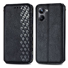 Coque Portefeuille Livre Cuir Etui Clapet S01D pour Realme 10 Pro 5G Noir