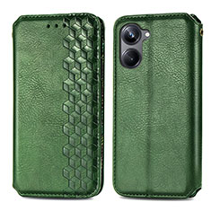 Coque Portefeuille Livre Cuir Etui Clapet S01D pour Realme 10 Pro 5G Vert