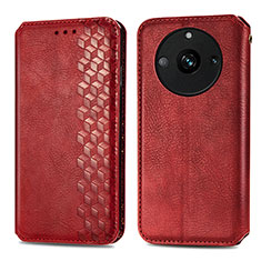 Coque Portefeuille Livre Cuir Etui Clapet S01D pour Realme 11 Pro 5G Rouge