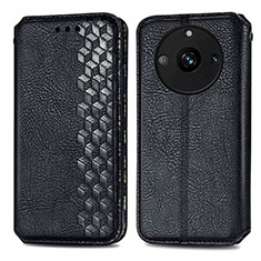 Coque Portefeuille Livre Cuir Etui Clapet S01D pour Realme 11 Pro+ Plus 5G Noir