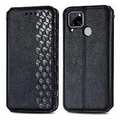 Coque Portefeuille Livre Cuir Etui Clapet S01D pour Realme 7i RMX2193 Noir