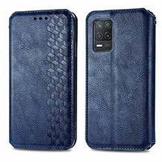 Coque Portefeuille Livre Cuir Etui Clapet S01D pour Realme 8 5G Bleu