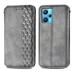 Coque Portefeuille Livre Cuir Etui Clapet S01D pour Realme 9 4G Gris