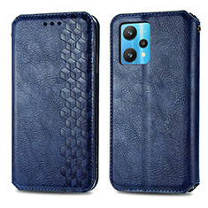 Coque Portefeuille Livre Cuir Etui Clapet S01D pour Realme 9 5G Bleu