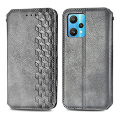 Coque Portefeuille Livre Cuir Etui Clapet S01D pour Realme 9 5G Gris