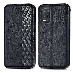 Coque Portefeuille Livre Cuir Etui Clapet S01D pour Realme 9 5G India Noir